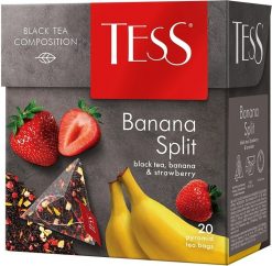 Trà túi lọc Tess Banana Split - Trà đen Tess của Nga hương dâu và chuối