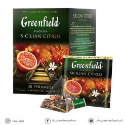 Trà túi lọc Greenfield Sicilian Citrus - Trà đen Greenfield của Nga hương cam quýt
