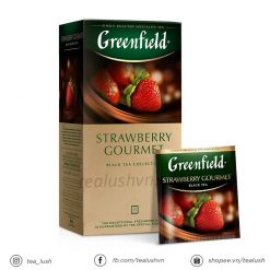 Trà túi lọc Greenfield Strawberry Gourmet -Trà đen Greenfield của Nga hương vị dâu